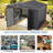 Outdoor Metal Storage Shed With Shutter Vents For Backyard Lawn Patio, Grey-103398004