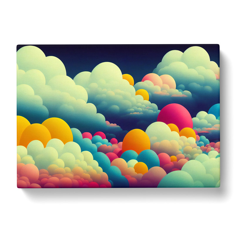 Bubblegum Clouds Vol.2 - Wrapped Canvas, 50cm H x 76cm W x 3cm D