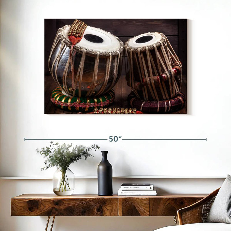Abarca Tabla Drums And Bells, 26" H x 39" W
