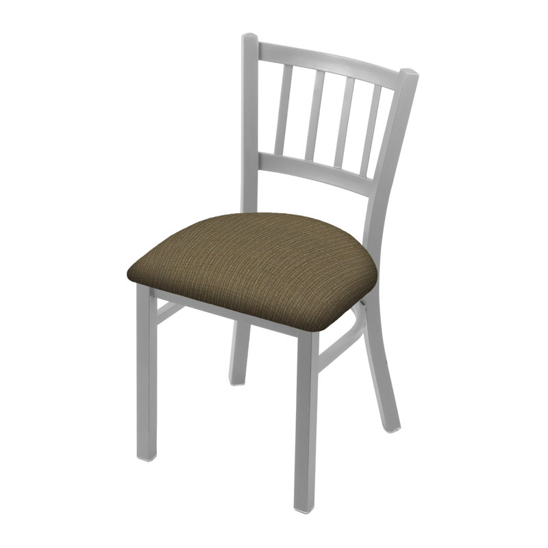 Chaise Contessa 610, Nickel anodisé, Tissu liège graphique