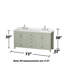 Meuble-lavabo double autoportant 72 po avec plateau en quartz Sheffield-100500569-100481378-100481377