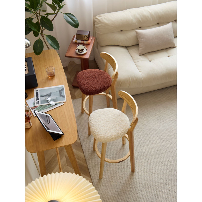 Ensemble de 2 tabourets de bar Chu, Blanc