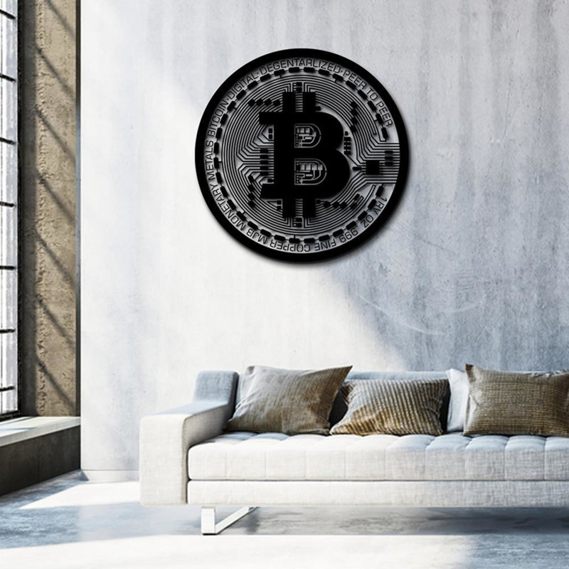 Industrial Wall Decor on Metal, 69cm H x 69cm W, Black