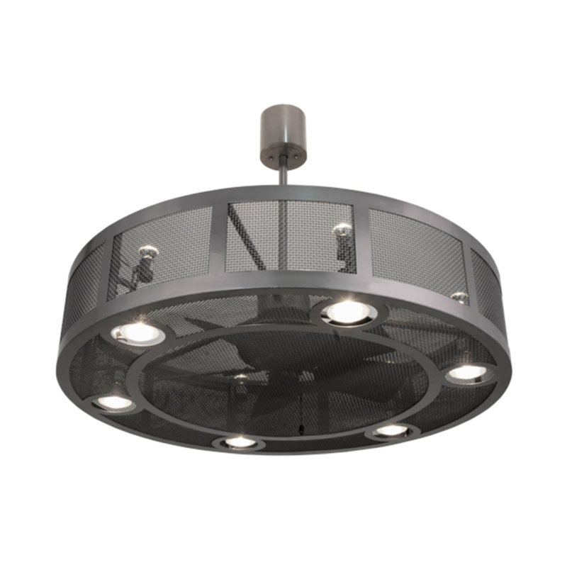 Ventilateur de plafond 30 po à 5 pales avec commande murale et ensemble d'éclairage inclus Paloma Golpe
