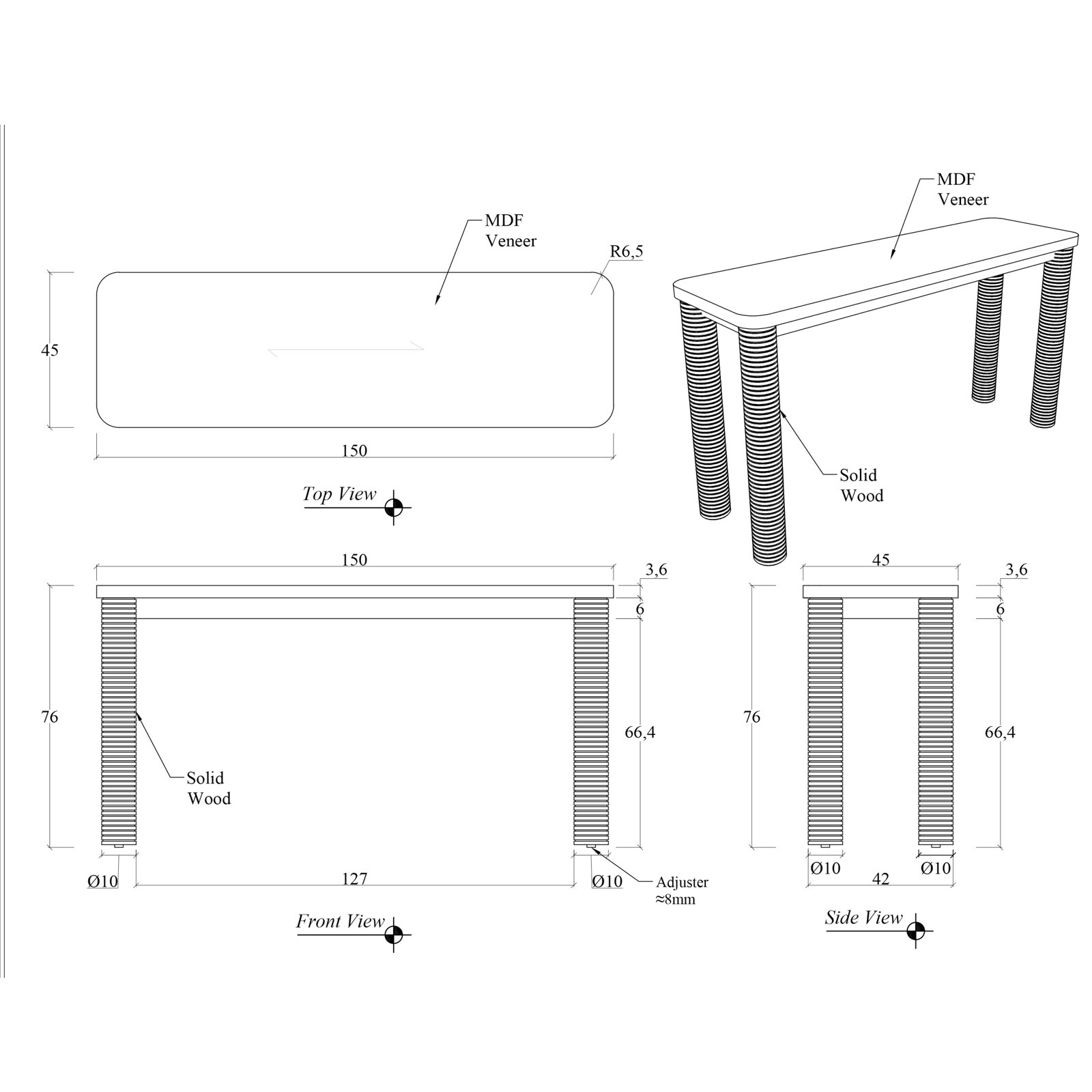 Luna 59'' Console Table