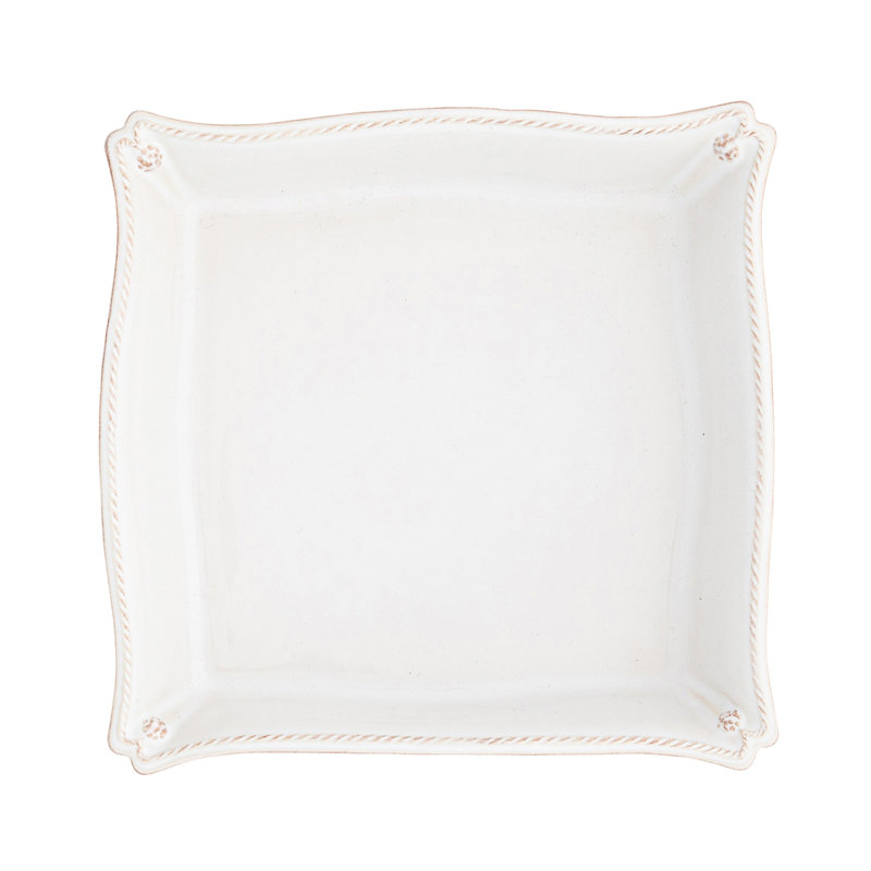 Berry & Thread Matzoh Plate - Whitewash