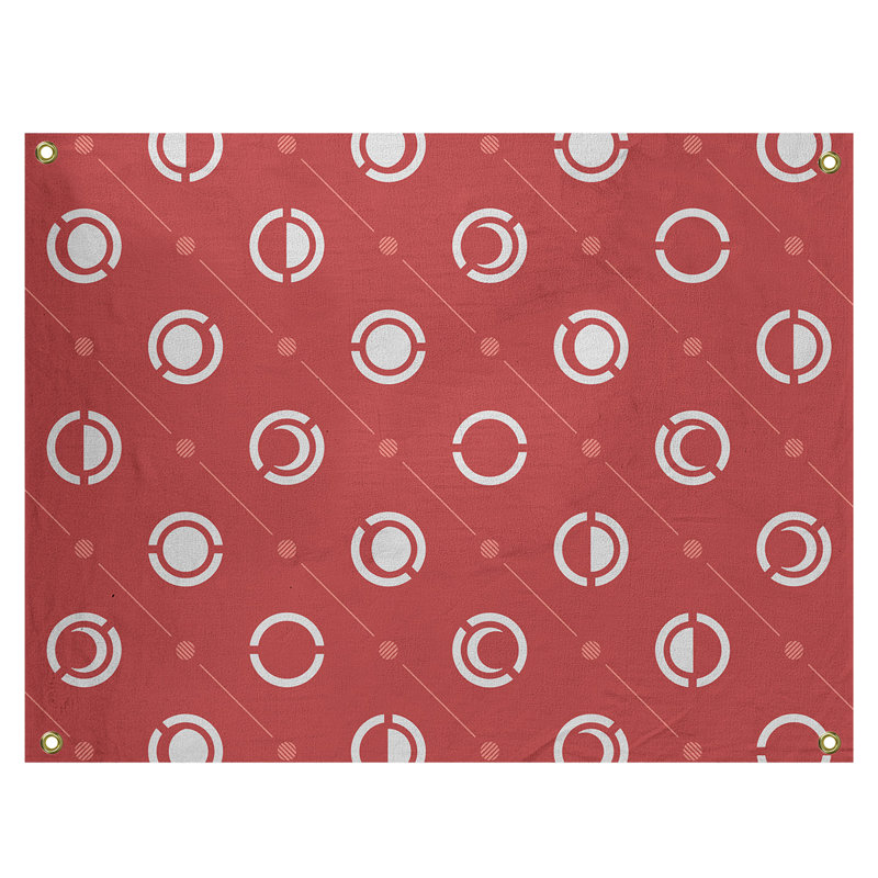 Tapisserie, H 26 po x l 36 po, Rouge