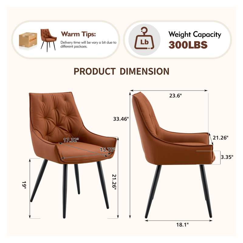 Ensemble de 4 chaises de salle à manger modernes en similicuir avec revêtement en maille dorée et pieds noir, 4, Tanné