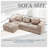 Boneless 2 - Piece Chenille No Frame Compressed Sectional-653035638