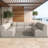 Praia 8-Piece Modular Upholstered U-Shaped Sectional Sofa Set with Sunbrella Cushions-684535847