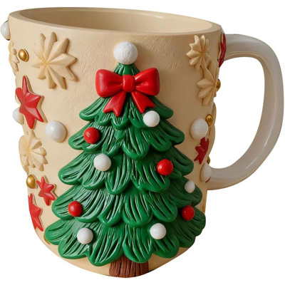 Tasse de Noël en résine avec doublure en acier inoxydable et tasse de thé pour café
