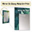 Leaves Green River Collage - grand miroir mural à feuilles, miroir décoratif traditionnel, impression d'art en métal-947810869