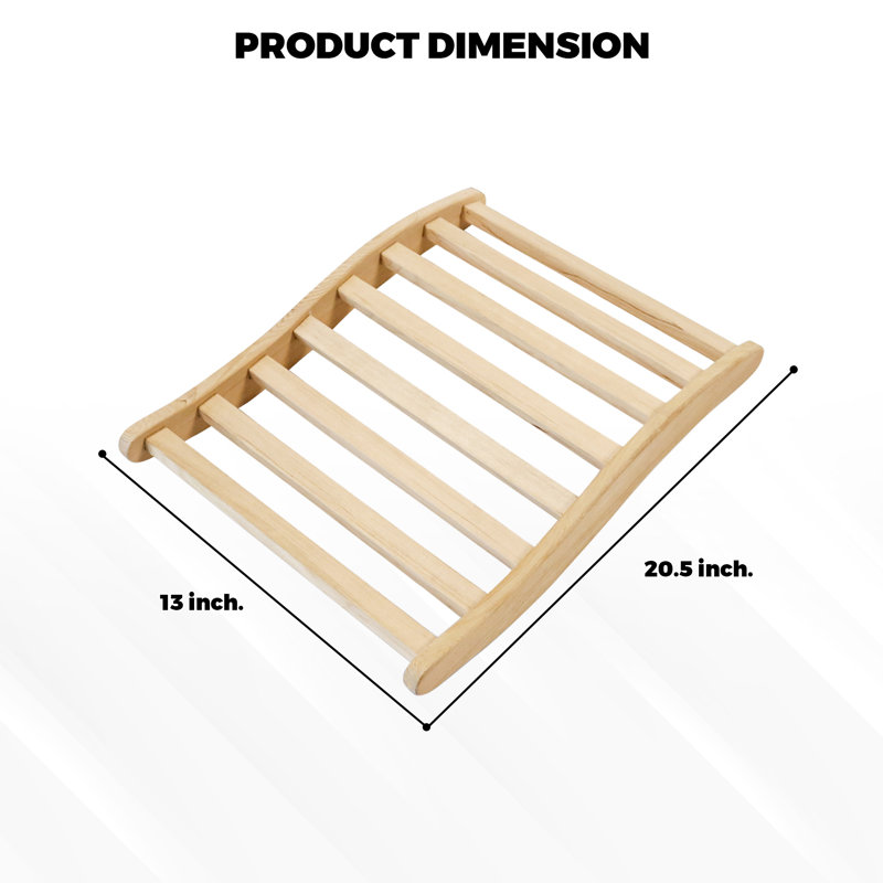 Canadian Hemlock S-Curve Sauna Backrest - Ergonomic Wood Support For Home Spa