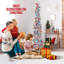 Arbre de Noël artificiel éclairé 59,8 pi Jaazaniah - support inclus