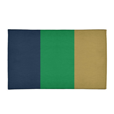 Tapis bleu/vert