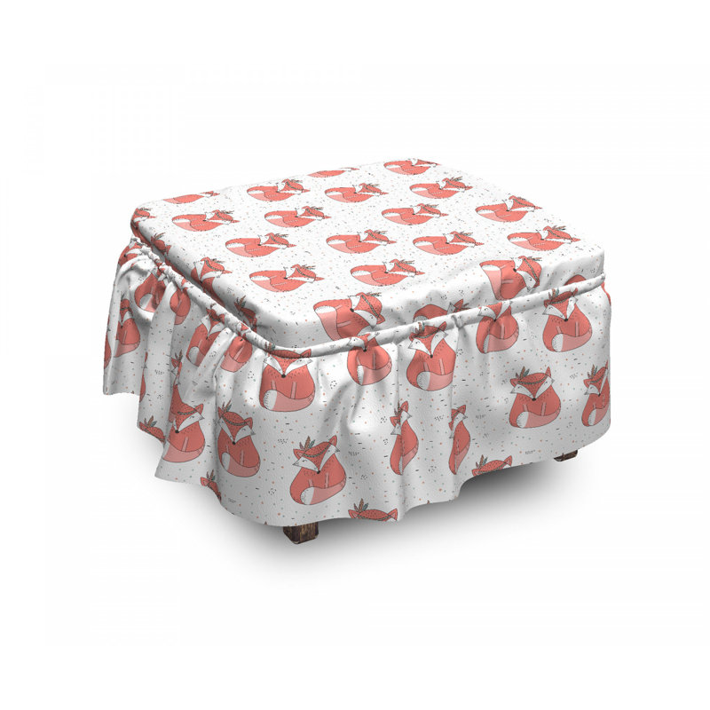 Box Cushion Ottoman Slipcover