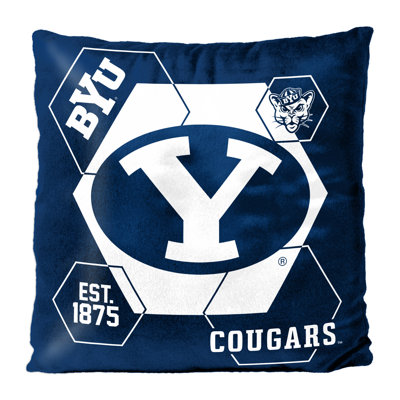 Northwest Ncaa Byu Connector Velvet Reverse College Team Pillow, Ideal For Fans, 16x16 Inches