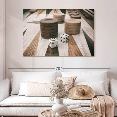 Planche de backgammon en bois Senne