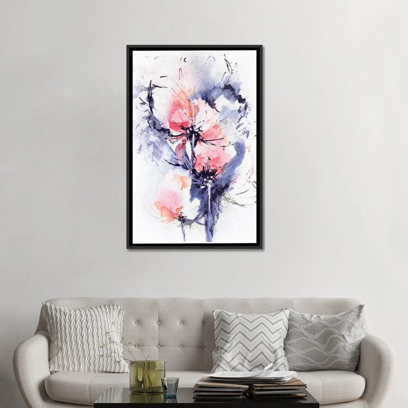 «Wind» par Lesia Binkin - Estampe numérique sur toile tendue avec châssis, H 26 po x l 18 po x P 1,5 po, Toile encadrée noire