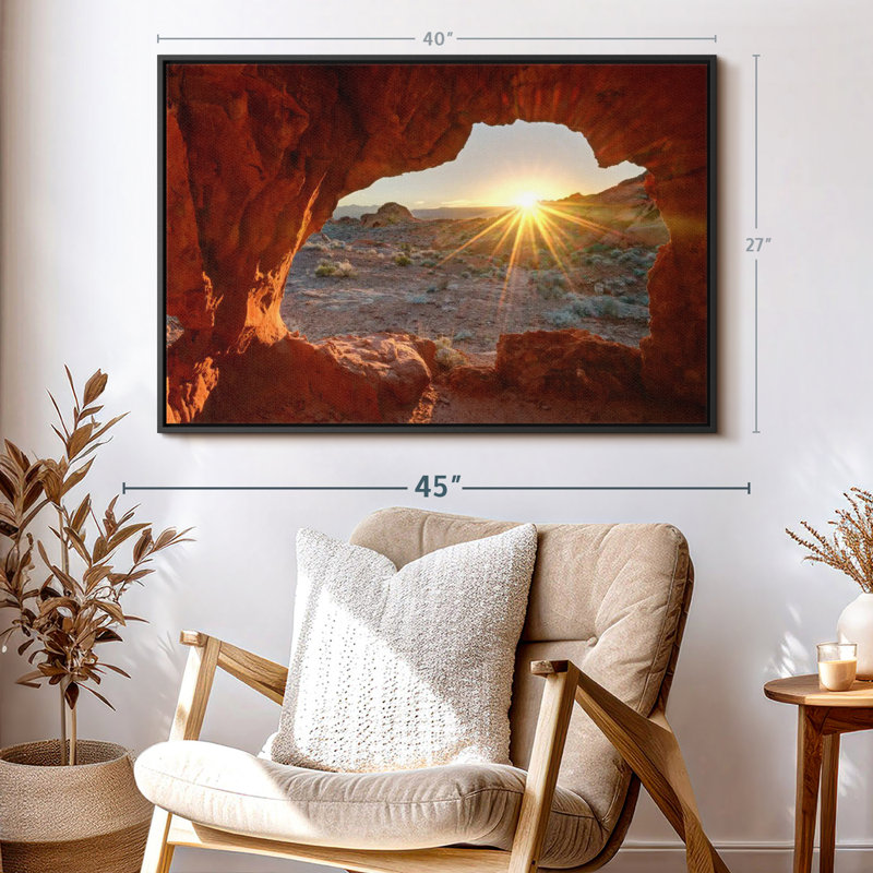 Nature «Red Rock Canyon Sunrise Wall Art», H 27 po x l 40 po