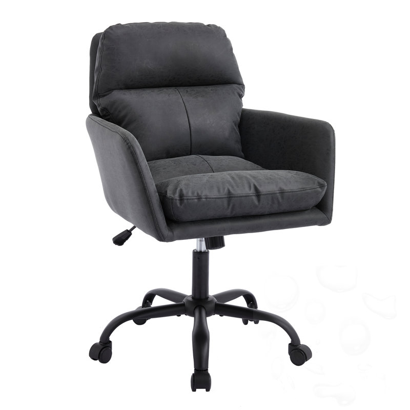 Chaise de bureau à hauteur ajustable, Black, Noir