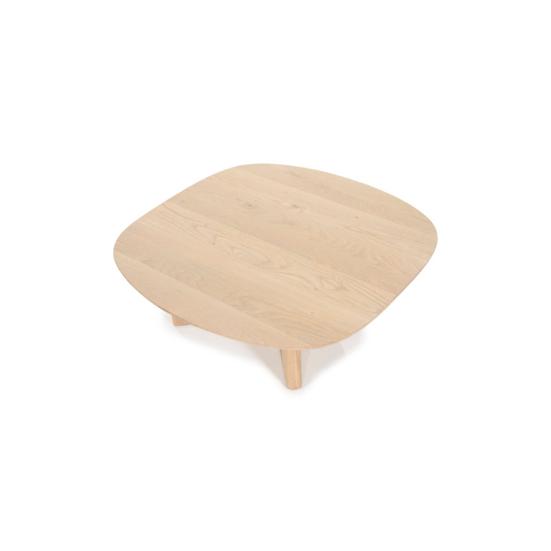 Solid Wood Coffee Table, Natural, 11" H x 31" L x 31" W 