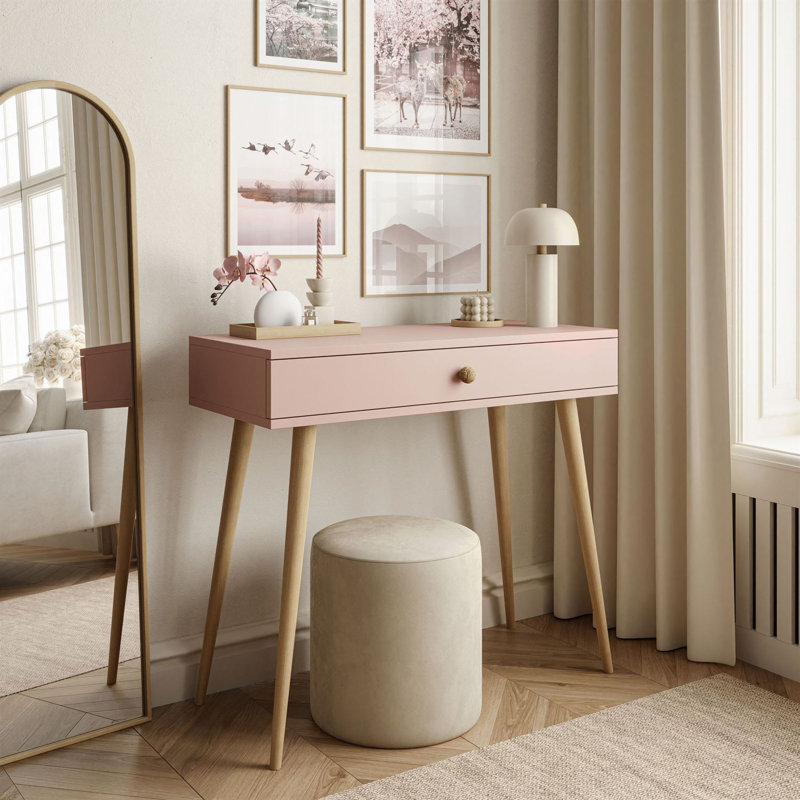Zara Console with Drawer , Pink
