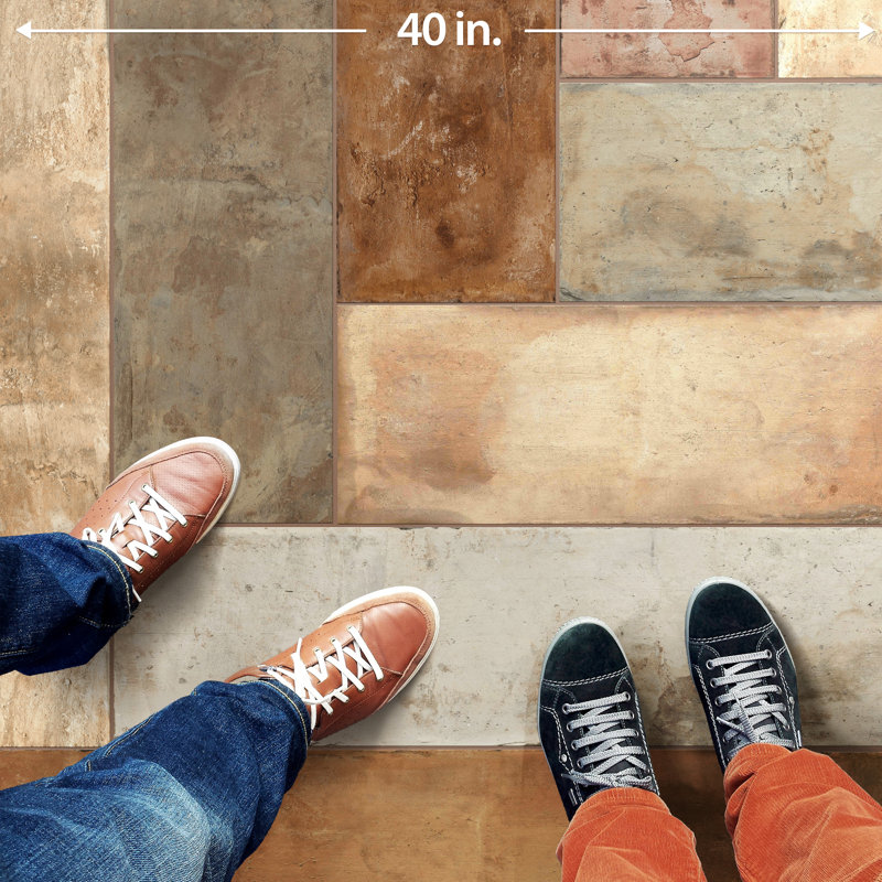 Terre 10" x 40" Porcelain Spanish Wall & Floor Tile