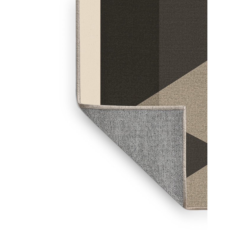 Tapis beige à motif géométrique lavable à la machine Ottwell Barrel Cactus, Rond 3 pi