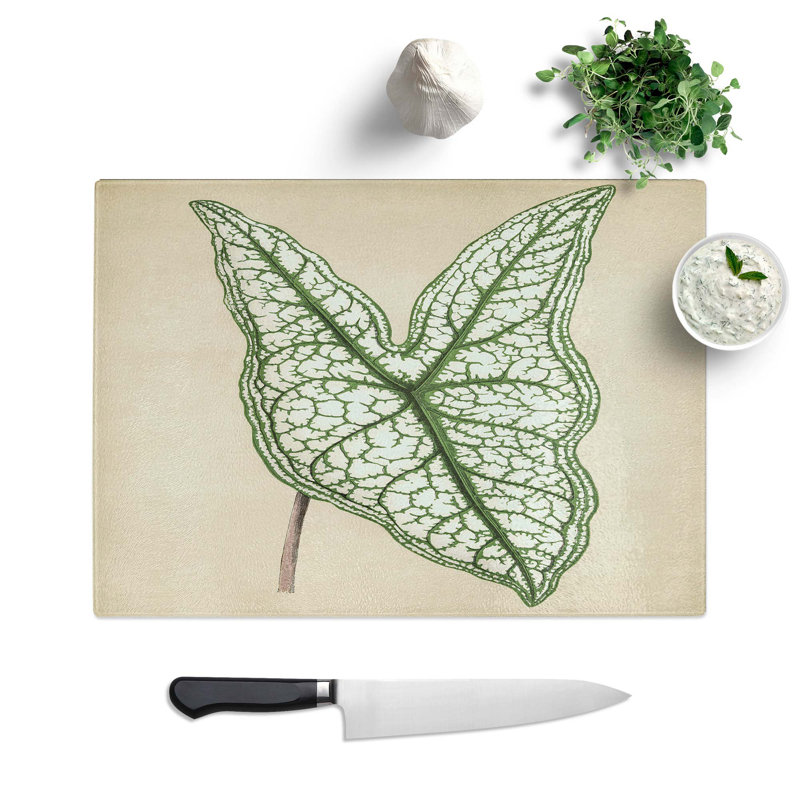 Glass Heart of Jesus Leaf by Benjamin Fawcett Chopping Board, 28.5 cm W x 20 cm L