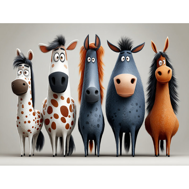 Tacheté Stable Crew - Art mural sur toile tendue, H 36 po x l 48 po