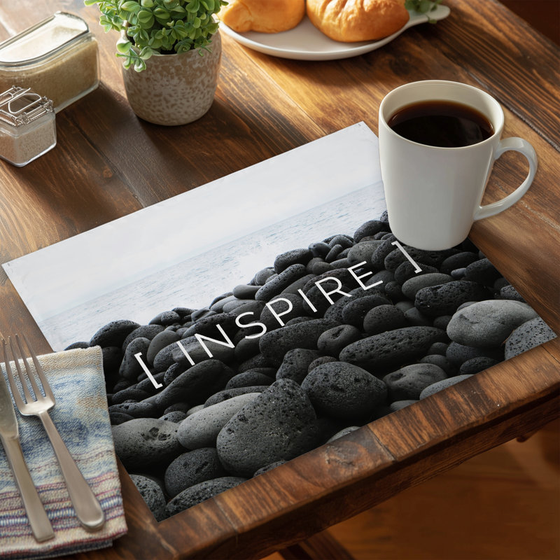 Inspire Blue Polyester Placemat | Stylish Home Decor Accessory