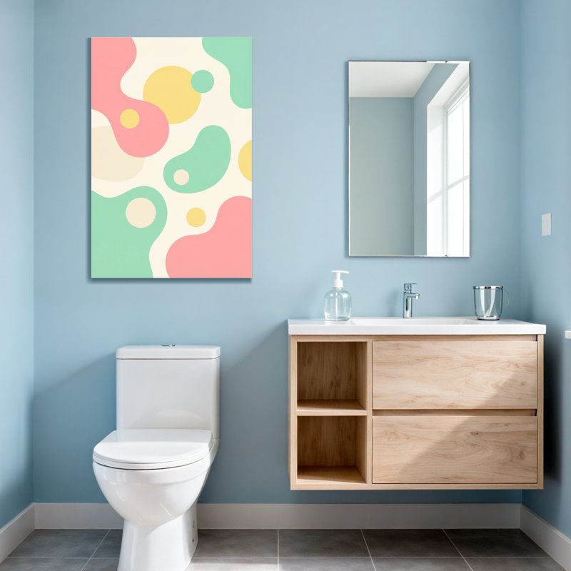 Abstract Pastel Abstract Shapes And Circles Pattern