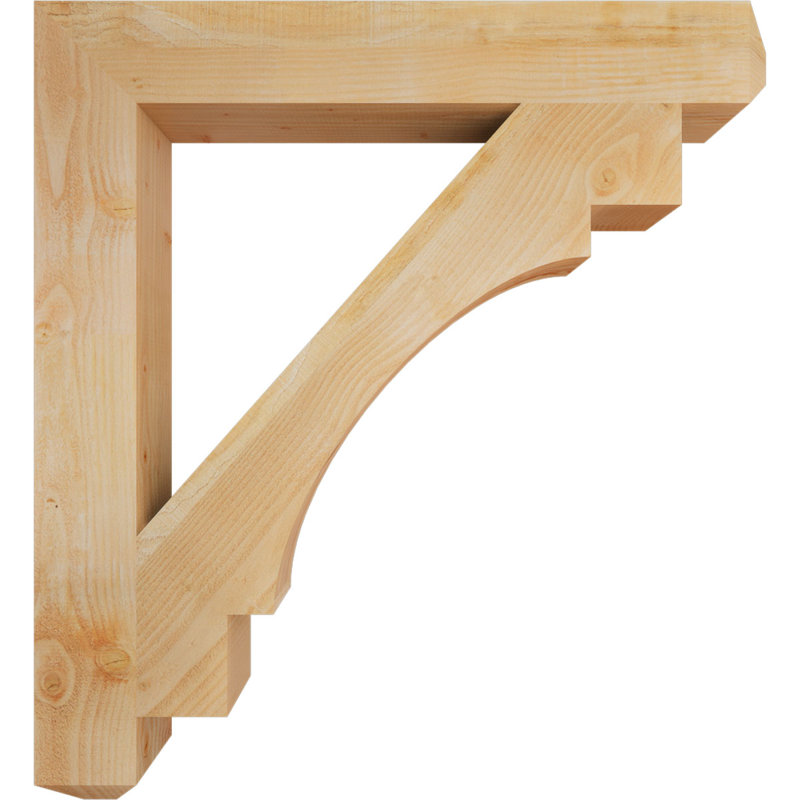 H 6 po x P 6 po Support en bois / corbeau, Sapin de Douglas, H 48 po x l 6 po x P 44 po