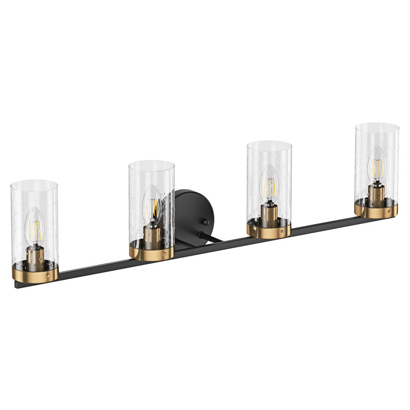 Luminaire de meuble-lavabo moderne à 4 ampoules E12 Tilan