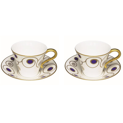 Jewel Bone China Teacup and Saucer