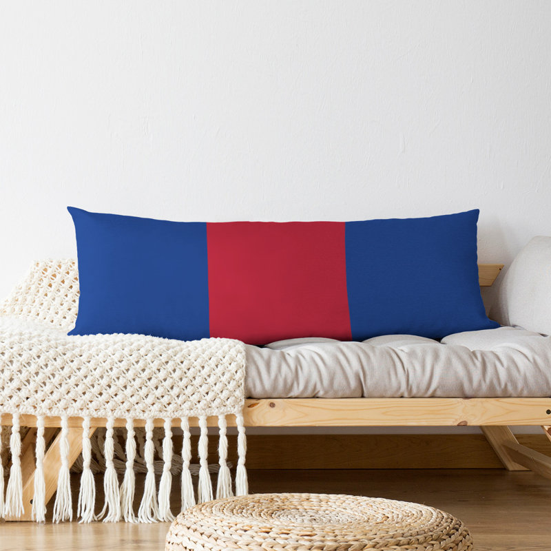 Oreiller pour le corps en polyester / polyester New England, Bleu pâle / rouge