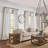 Drop Cloth Curtain Panel, Light Filtering Ring and Tab Top with Attached Valance, 84 in Long x 50 in Wide, Farmhouse Single Window Panel, Bedroom, Living Room and Dining Room, White-56802050-82922705