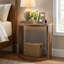 Table de chevet en bois massif 23,6 po, table de chevet demi-lune avec tablette ouverte pour la chambre à coucher, petits espaces-1903107478-2122434475