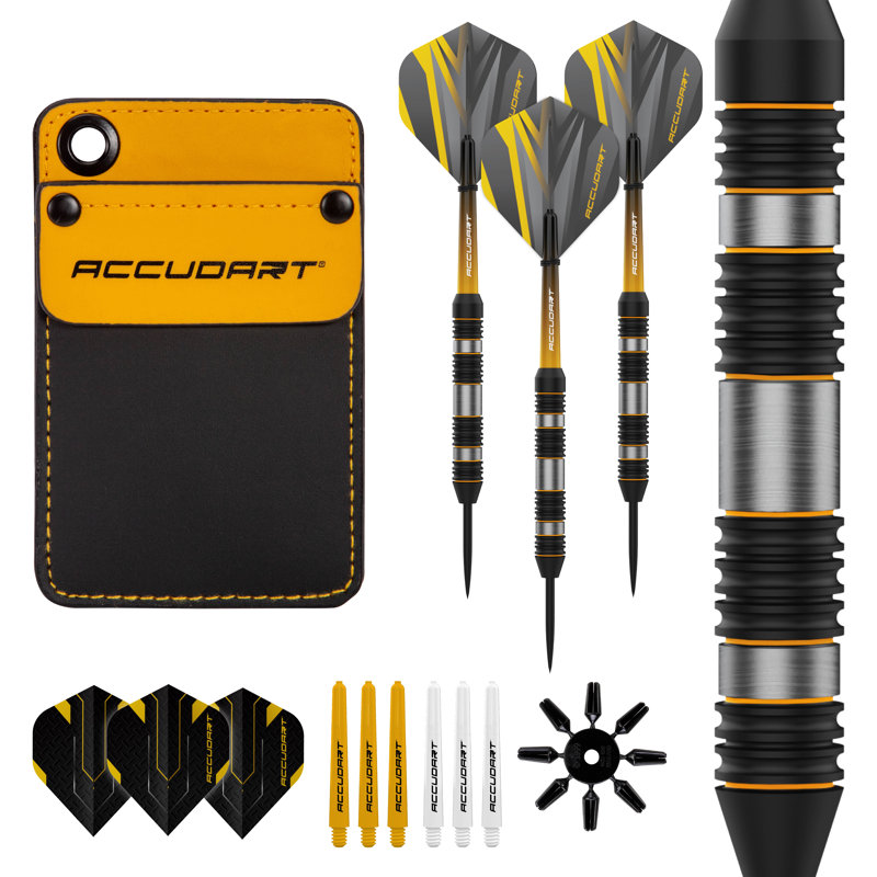 Jeu de fléchettes en acier Accudart 4.0, Jaune