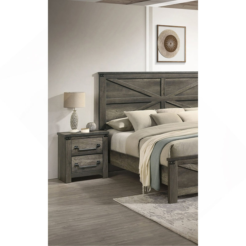 Table de chevet Farmhouse Rustic Grey