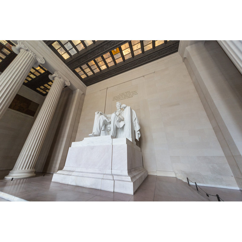 Abraham Lincoln - Vue de côté, Lincoln Memorial, H 26 po x l 50 po x P 1,5 po