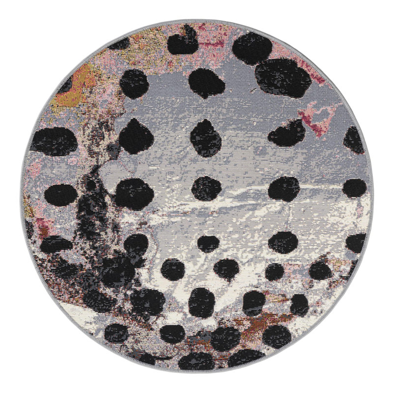 Keazia Indoor/Outdoor Area Rug, Round 3'1"
