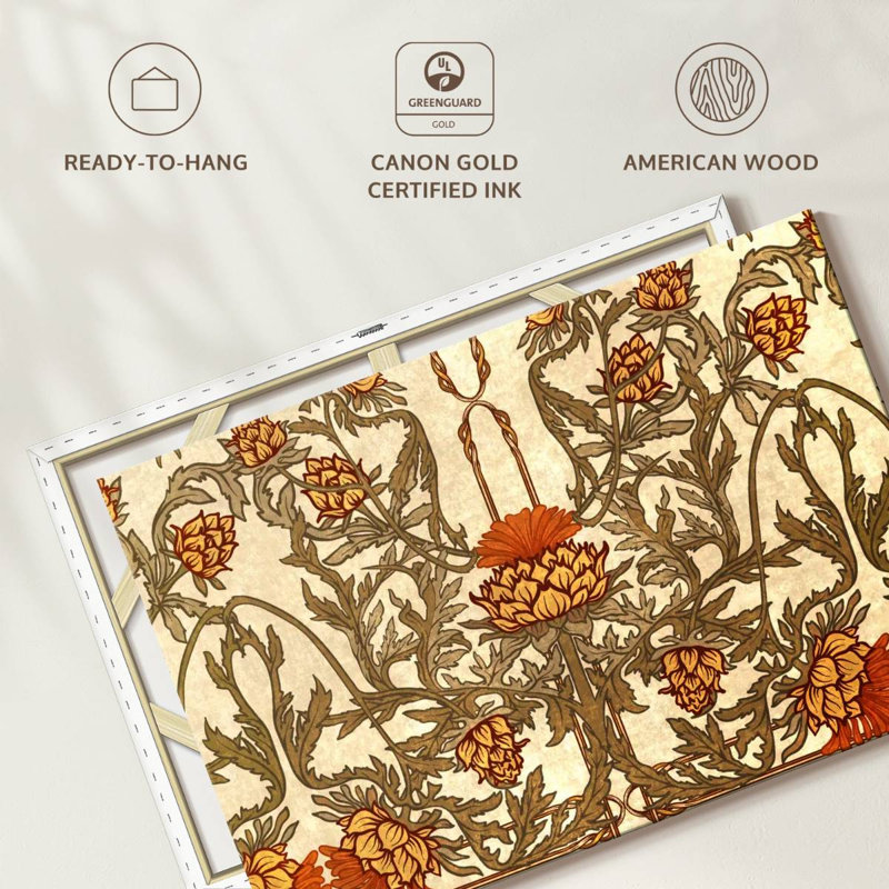 Fleurs de chardon Kerner Vintage, H 30 po x l 45 po