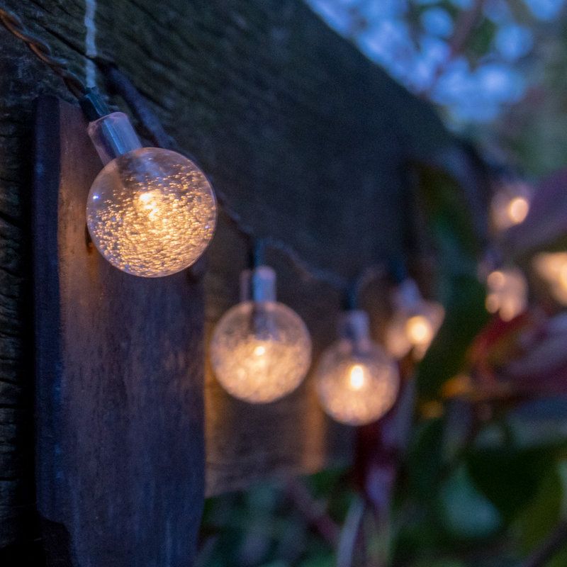 1085cm Solar Powered 60 - Bulb Mini String Light (End to End Connectable), Warm White