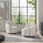 Fauteuil d'appoint pivotant à accoudoirs multiples 31,5 po Bertolde LAF, multicolore beige