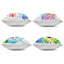 Ensemble de 4 coussins Modern Sports Balls Splash Design par Kim Allen