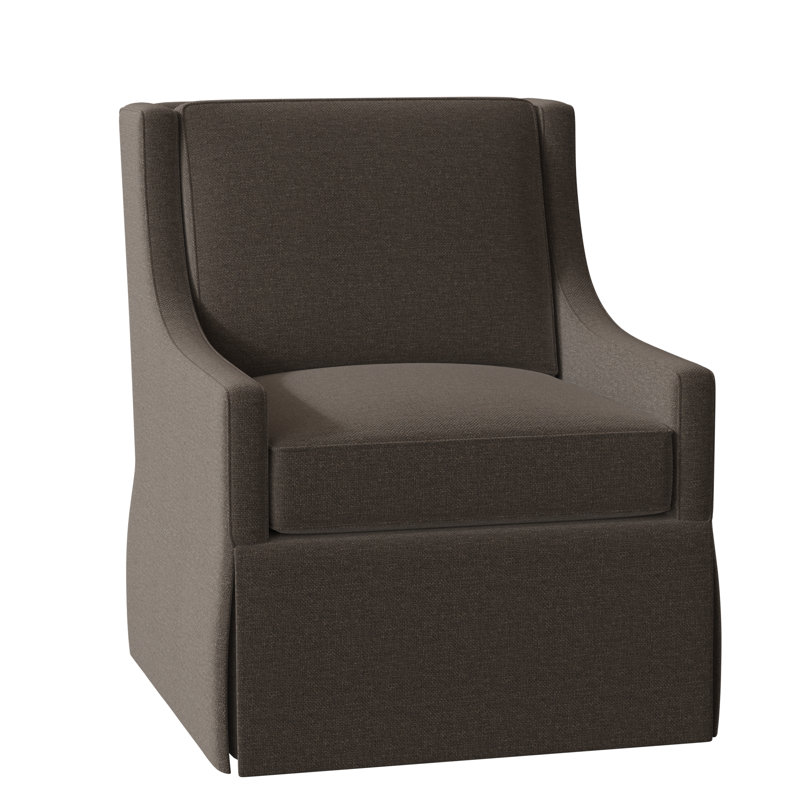 Kimball Swivel Slipcovered Armchair, 9953 Mink, Stationary