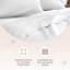 Drap certifié Whisper Organic Organic seulement - draps 100% coton biologique avec finition luxueuse en satin de coton doux et respirant à densité de tissage 300 - Certifié Gots & Fairtrade (très grand californien, blanc)-117442419-117442430