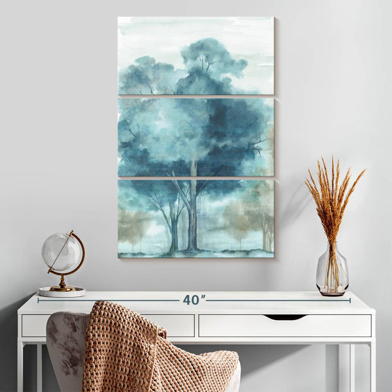 Harnek, chanson des arbres version indigo, H 32 po x l 20 po